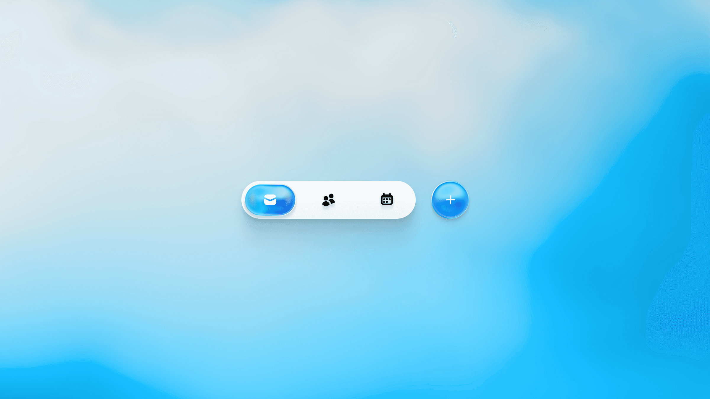 Clouds interface — modern UI design with glassmorphic elements